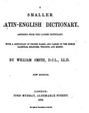 Cover of: A smaller Latin-English dictionary. Abridged from the larger dictionary