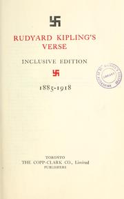 Cover of: Rudyard Kipling's verse by Rudyard Kipling
