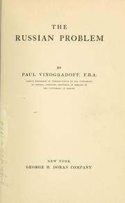 Cover of: Russian problem