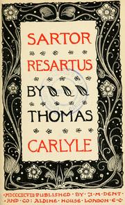 Cover of: Sartor resartus