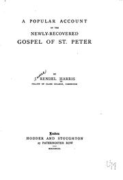 Cover of: A Popular Account of the Newly-recovered Gospel of St. Peter