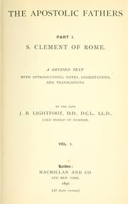 Cover of: S. Clement of Rome.