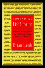 Cover of: Booknotes Life Stories by Brian Lamb