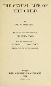 Cover of: The sexual life of the child