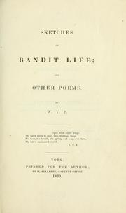 Cover of: Sketches of bandit life: and other poems.