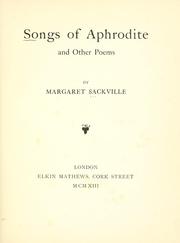 Cover of: Songs of Aphrodite and other poems