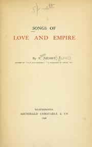 Songs of love and empire by Edith Nesbit