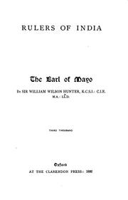 The Earl of Mayo by William Wilson Hunter