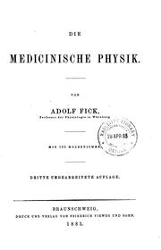 Cover of: Die medizinische Physik