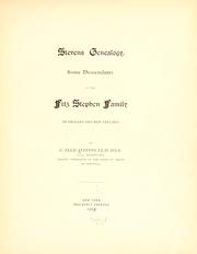 Cover of: Stevens genealogy