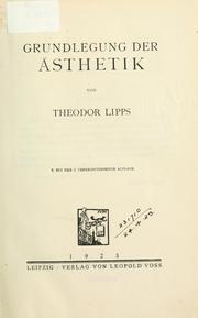 Cover of: Ästhetik by Theodor Lipps