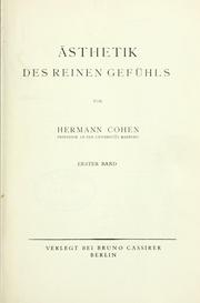 Cover of: Ästhetik des reinen Gefühls.