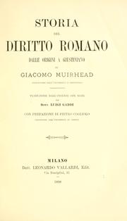 Cover of: Storia del diritto romano by James Muirhead
