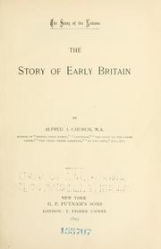 Cover of: The story of early Britain