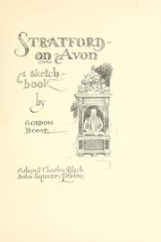 Cover of: Stratford-on-Avon: a sketch-book