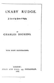 Book: Barnaby Rudge: A Tale of the Riots of Eighty By Charles Dickens