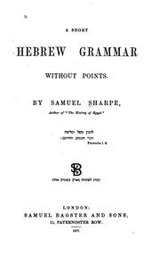 Cover of: A Short Hebrew Grammar Without Points