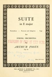 Cover of: Suite in E major for string orchestra, op. 63.