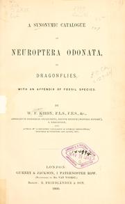 Cover of: synonymic catalogue of Neuroptera Odonata, or dragon-flies.: With an appendix of fossil species.