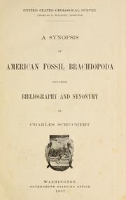 Cover of: A synopsis of American fossil Brachiopoda: including bibliography and synonymy