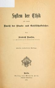 Cover of: System der Ethik: mit einem Umrisz der Staats- und Gesellschaftslehre.