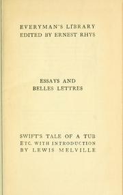 Cover of: A tale of a tub, and other satires