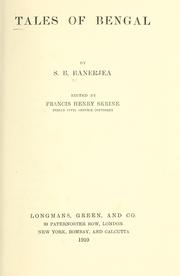 Cover of: Tales of Bengal. by S. B. Banerjea
