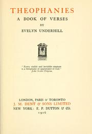 Cover of: Theophanies by Evelyn Underhill