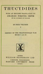 Cover of: Thucydides.: With an English translation by Charles Forster Smith.