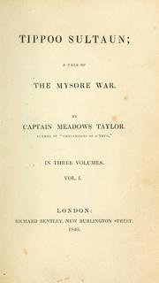 Cover of: Tippoo Sultaun: a tale of the Mysore War