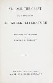 Cover of: To students on Greek literature