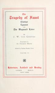 Cover of: The tragedy of Faust by Johann Wolfgang von Goethe