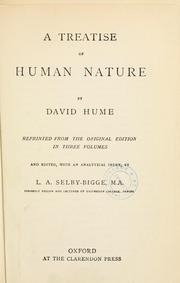 Cover of: A treatise of human nature by David Hume