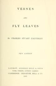 Cover of: Verses and Fly leaves.