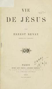 Cover of: Vie de Jésus
