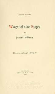 Cover of: Wags of the stage