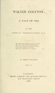 Cover of: Walter Colyton: a tale of 1688.