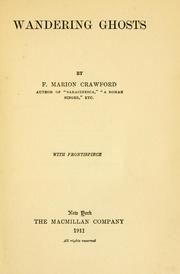 Cover of: Wandering ghosts by Francis Marion Crawford
