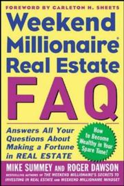 Cover of: Weekend Millionaire's Frequently Asked Real Estate Questions