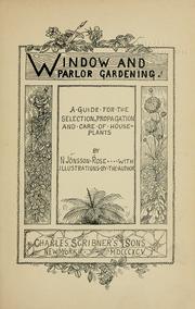 Cover of: Window and parlor gardening by Nils Jönsson-Rose