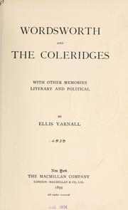 Cover of: Wordsworth and the Coleridges. by Ellis Yarnall