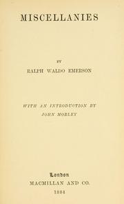 Cover of: The works of Ralph Waldo Emerson.