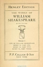 Cover of: The works of William Shakespeare ... by William Shakespeare