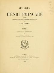 Cover of: uvres de Henri Poincaré by Henri Poincaré