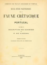 Cover of: Recueil d'études paléontologiques sur la faune crétacique du Portugal. by 