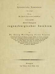 Cover of: Systematische Nomenclatur über weiland Jacob Christian Schäffers naturlich aus gemahlte Abbildungen regensburgischer Insekten
