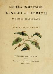 Cover of: Genera insectorum Linnaei et Fabricii iconibus illustrata a Joanne Jacobo Roemer.