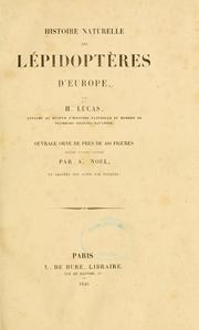 Cover of: Histoire naturelle des lépidoptères d'Europe