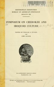 Cover of: Symposium on Cherokee and Iroquois Culture by Symposium on Cherokee and Iroquois Culture (1958 Washington, D.C.)