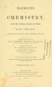 Cover of: Elements of chemistry: for the use of colleges, academies, and schools